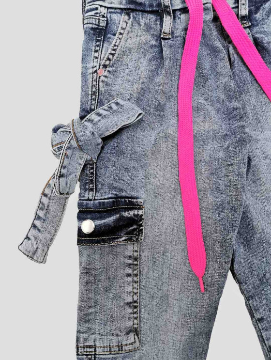 SPODNIE JOGGERY Z WYŻSZYM STANEM DLA DZIEWCZYNKI