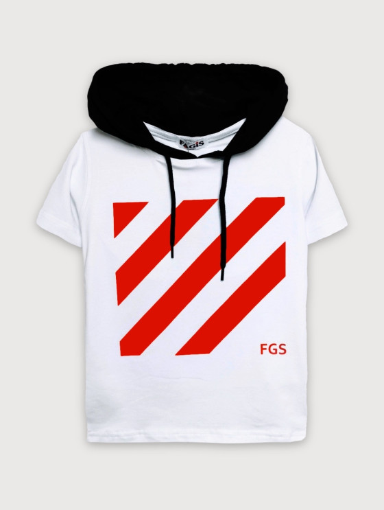 BLUZKA Z KAPTUREM DLA CHŁOPCA W MODNE PASY